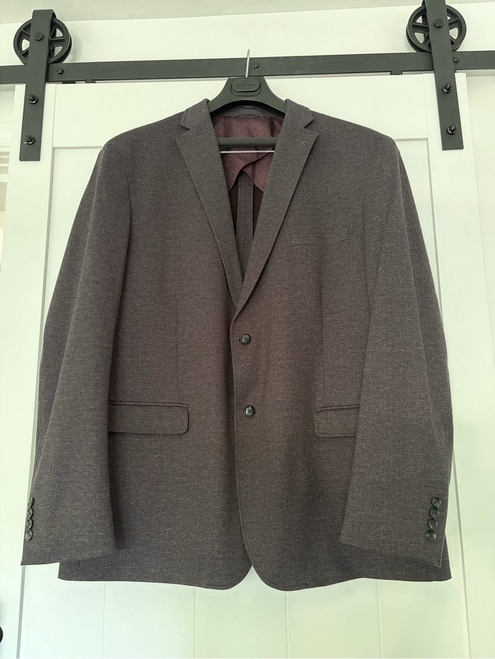 Tailored Men's Charcoal Notch-Lapel Blazer